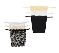 JSGBZK 6Pcs Modesty Panels for Low Cut Tops, Cleavage Cover Up for Dresses Cover Up Adjustable Strap Overlay Modesty Panel for Low Cut Dresses/Low Cut Tops Women Lace Top