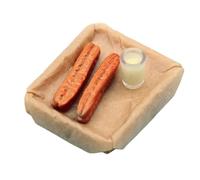 JSGHGDF 1/12 Scale Miniature SoyMilk Fried Bread Stick Doll House Kitchen Accessories with Realistic Detail Scene Display Props Miniature Breakfast Set