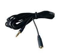 JSGHGDF 1.5/2/3/5m Headphone Extension Cable Braided Extender Cord .5mm Male To .5mm Female Stereo Cable For Phone PC Black Braided Stereo Extension
