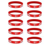 JSGHGDF 10 Piece Soccer Tournament Wristbands Bangles with Participating National Flags for Supporters Fan Gift Football Game Accessories