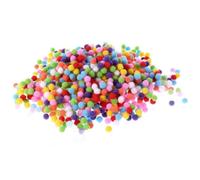 JSGHGDF 1000Pcs Soft Round Craft PomPoms Mixed Color Poms 10mm