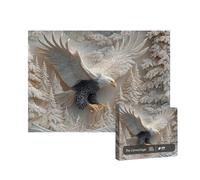 JSGHGDF 1000Pieces Monochrome Puzzle for Adults Serener Forests Landscape Artwork with Precisions Cut Interlinking Design Carved Forests Puzzle Art