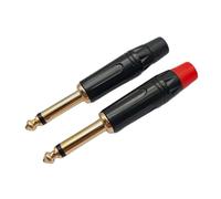 JSGHGDF 2/4 / 6Pcs 6.35mm Solder Type Stereo Adapter 6.35mm Connector for Loudspeaker Guitar Microphones Cable Replacement Simple Sound Outlet