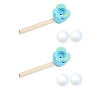JSGHGDF 2Pcs Wood Ball Blowing Game Toy for Children Enhancing Fine Motor Skill Learning Breath Training Toy for Lung Capacity Outdoor Blowing Ball