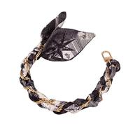 JSGHGDF 32cm Phone Case Chain Alternative Wrist Lanyard Braided and Metal Combination for Commute and Leisure Activities Double Buckle Phone