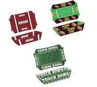 JSGHGDF 36PCS Football Patterned Party Tableware Recyclable Paper Plates Great for Outdoor Meals and Birthday Decorations Football Fan Party Supplies