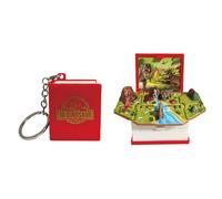 JSGHGDF 3D Folding Popup Book Keychain Children'S Science Puzzle Novelty Mini Dinosaur Keyring Bag Decoration Handheld Kids