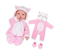 JSGHGDF 43CM Reborns Doll Animal Theme Jumpsuit Outfit Soft Polyester Costume for 17Inch Dressingup Props Clothes Realistic Accessories