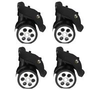 JSGHGDF 4PCs Rubber Trolley Casters Replacement for Luggage Box 60x12mm/55x12mm Heavy Duty Suitcase Wheel 360 Degree