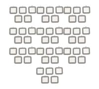 JSGHGDF 50PCS Multifunctional Square Stand Suitable for Jewelry Displaying 20mm Time Gemstones Alloy Texture Design Exhibits Stand