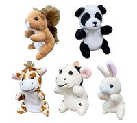 JSGHGDF 5PCS Interactive Cartoon Animal Finger Puppet Plush Figure Toy for Group Game Enhancing Social Skill for Preschooler Cartoon Animal Finger Puppet