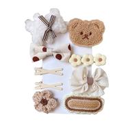 JSGHGDF 9pcs/set Girl Hair Clip Set Bear Hair Clip For Girl w Barrettes Flower Hair Clip Cute Hair Barrettes Kid Hair Clip
