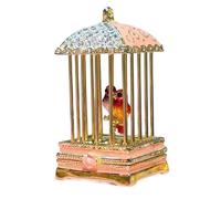 JSGHGDF Additional Coating Varnished Metal Jewelry Box Complex Cage Plan Sparkling Amethysts Decorative Storage Answer Creative Metal Jewelry Planner