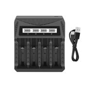 JSGHGDF Advanced Battery Charging With Intelligent Thermal Management 4-Slot Type C For 26650/21700/18650 Multiple Cell Types Real Time Battery Charging