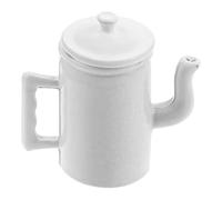 JSGHGDF Antique Scene 1/12 Dollhouses Metal Coffee Kettle Hinged Lid Miniature Collectors Decorative Piece Retro Dollhouses Accessories with Lid