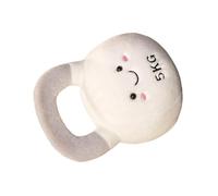 JSGHGDF Baby Friendly Kettlebell Shaped Plush Toy Throw Pillow Early Learning Sensory Gift White Baby Rattle Sensory Toy