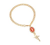 JSGHGDF Beautiful Religious Wrist Jewelry Crosses Charm Dazzling Zircon Stones Alloy Texture for Fashion Women Crosses