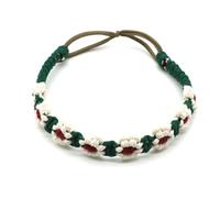 JSGHGDF Bohemians Flower Headband for Women Vintage Ethnic Cotton Rope Hair Accessory Handmade Knitted Headdress Party Hairrope