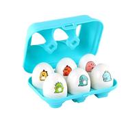 JSGHGDF Bright Dinosaur Eggs Sensory Toy for Kids Color Sorting Game Safe Nesting Play Set for Early Childhood Development Colorful Nesting Toy for Kids