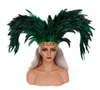 JSGHGDF Carnivals Feathered Headpiece Show Girl Headdress Mardis Gras Accessories Carnivals Headdress for Women