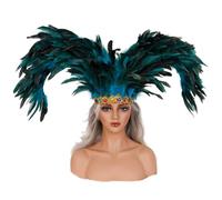 JSGHGDF Carnivals Feathered Headpiece Show Girl Headdress Mardis Gras Accessories Carnivals Headdress for Women