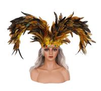 JSGHGDF Carnivals Feathered Headpiece Show Girl Headdress Mardis Gras Accessories Carnivals Headdress for Women