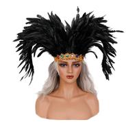 JSGHGDF Carnivals Feathered Headpiece Show Girl Headdress Mardis Gras Accessories Carnivals Headdress for Women