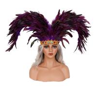 JSGHGDF Carnivals Feathered Headpiece Show Girl Headdress Mardis Gras Accessories Carnivals Headdress for Women
