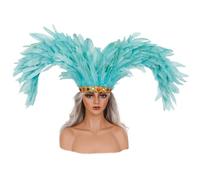 JSGHGDF Carnivals Feathered Headpiece Show Girl Headdress Mardis Gras Accessories Carnivals Headdress for Women