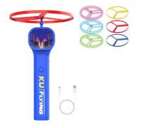 JSGHGDF Cats Discs Glowing Interactively Toy Night Light Flying Dragonflies Saucer Pet Chasing Games Cats Toy Night Light Flying Dragonflies Saucer