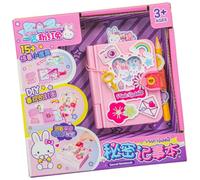 JSGHGDF Children Creative Craft Secret Diary Notebook Toy with Cartoon Theme Design Safe Little Girl Expression Improvement Toy Cartoon Notebook