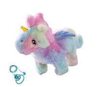 JSGHGDF Childrens Plush Unicorns Toy Featuring Horse Sound Simulation Colorful LED Display Stuffed Animal Electronic Plush