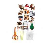 JSGHGDF Childrens Sewing Craft Set Safe Soft Perceived Divisions Early Learning Art Project Beginner Sewing Set