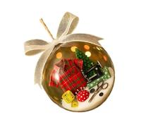 JSGHGDF Christmas Tree Hanging Ornament Retro Sewing Tools Design Snowflakes Glittering Globes Homes Decoration Sewing Theme Snow Globes Ornament