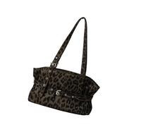 JSGHGDF Contemporary Shoulder Bag Retro Leopards Print Suedes Handbag Oversized Underarm For Women Office Travel Casual Daily Lightweight Suedes Laptop