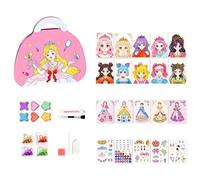 JSGHGDF Creative Makeup Craft Project Kits Toy with Sparkling Stickers for Little Artists Birthday Party Gathering Activity Kids Makeup Bag Craft