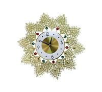 JSGHGDF Crystal Leaves Wall Clock Silents None Ticking Clocks Decorative Large Modern for Living Room Bedroom Decors Leaves Crystal