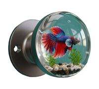 JSGHGDF Crystals Clear Flower Door Handle Retro Artistics Round Knob Unique Bedroom Decoration with Nature Home Improvement Artistics Bedroom Decoration