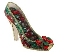 JSGHGDF Decorative Shoe Form Resin Jewelry Organizers Featuring Multiple Partition Storage Space for Accessories Display Elegant Mermaids Designs Jewelry Rack