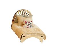 JSGHGDF Detailed 1: 12 Miniature Bedroom Design Wooden Bed Single Bed Model for Collector Houses Miniature Furniture