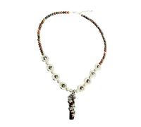 JSGHGDF Dragon Pattern Red Tunhuang Vintage Pendant Necklace Feature Adjustable Chain for Women and Men Retro Oriental Neckchain