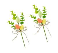 JSGHGDF Easter Tree Branch Colorful Eggs Artificial Flower Arrangements Bouquets Decoration Wedding Festival Party Ornament Easter Basket Decoration Picks