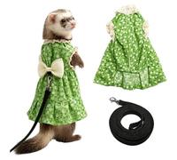 JSGHGDF Easy Walking Puppies Vest Without Pull Design Floral Dress, Green