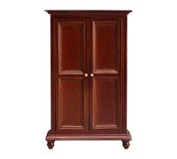 JSGHGDF Educational Dolls House Armoire Miniatures Wood Zakka Toy Pretend Play Realistic Model Wardrobe Model Small Size Wooden Dollhouses Furniture