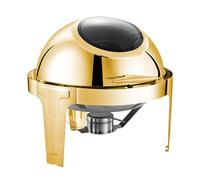 JSGHGDF Efficient Buffets Stove 6L Round Stainless Steel Servers Reducing Power Consumption While Heating Food Stainless Steel Chafing Dish