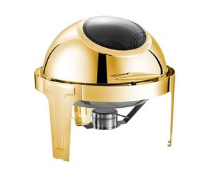 JSGHGDF Efficient Buffets Stove 6L Round Stainless Steel Servers Reducing Power Consumption While Heating Food Stainless Steel Chafing Dish