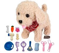JSGHGDF Electric Plush Puppy Toy with Simulation Barking Tail Wagging Design for Toddler Crawl Learning Fun Entertainment Toy Electric Plush Dog
