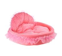 JSGHGDF Elegant Lace Dog Puppy Bed Ruffled Princess Sofa for Small to Pets Creative Lace Pet Bed Cute Nest Pet Furniture