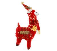 JSGHGDF Fascinating Plush Alpacas Holiday Decor for Seasonal, Red S