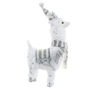 JSGHGDF Fascinating Plush Alpacas Holiday Decor for Seasonal, Silver S